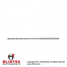 Borchardt Twist Drill 5 mm Borchardt Shaft, Long Working End Stainless Steel, Diameter 2.5 mm Ø